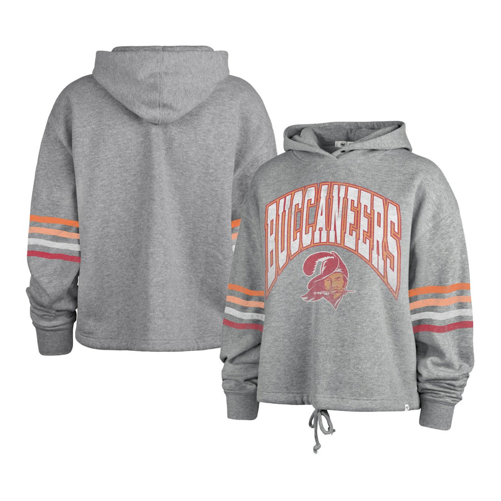 Tampa Bay Buccaneers '47 Women's Upland Bennett Pullover Hoodie Heather Gray
