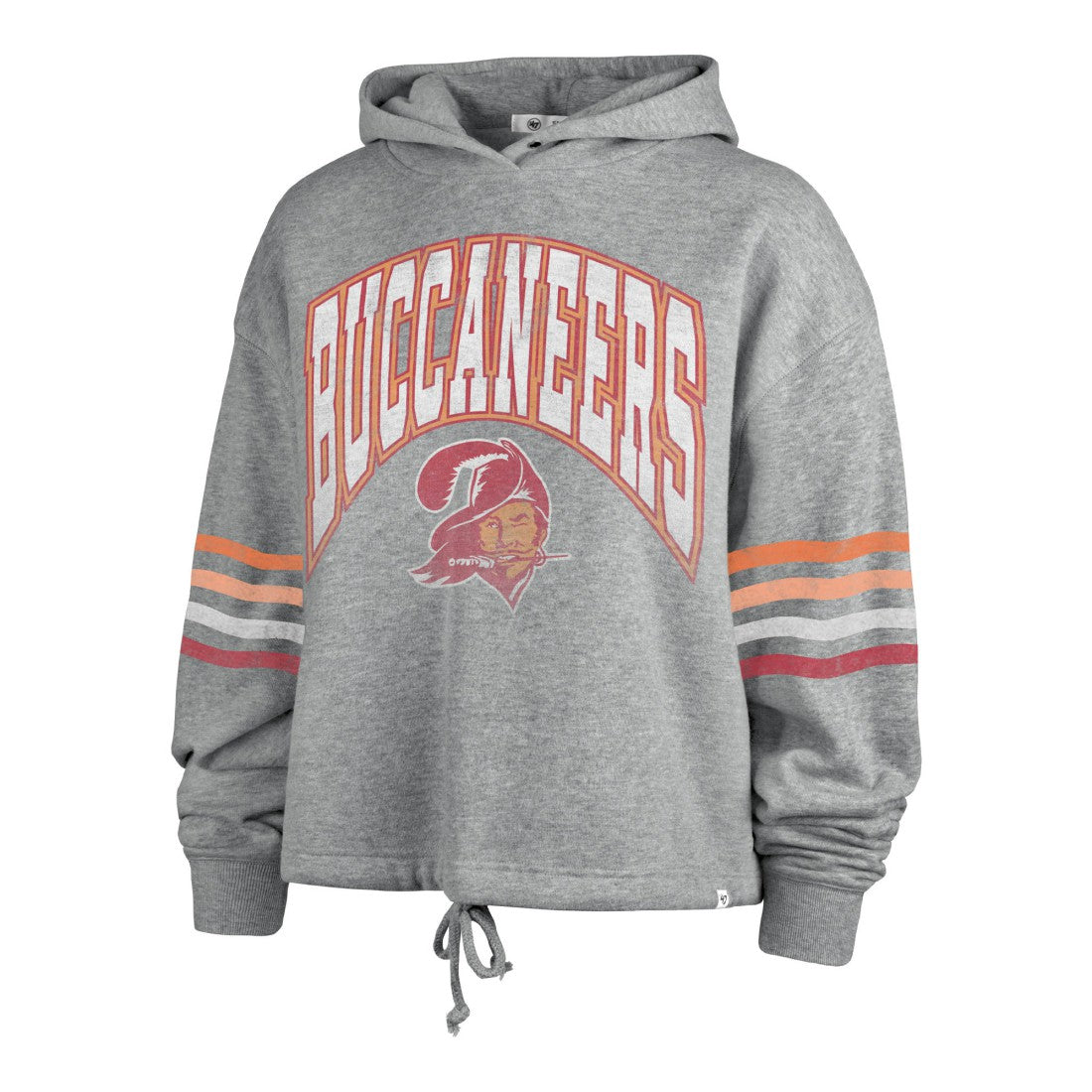 Tampa Bay Buccaneers '47 Women's Upland Bennett Pullover Hoodie Heather Gray