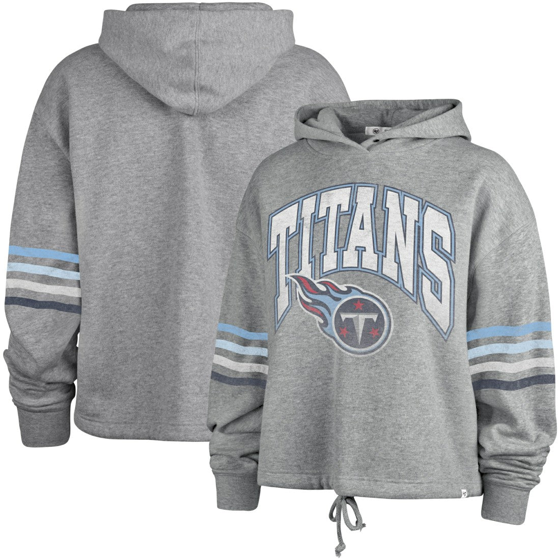Tennessee Titans '47 Women's Upland Bennett Pullover Hoodie Heather Gray