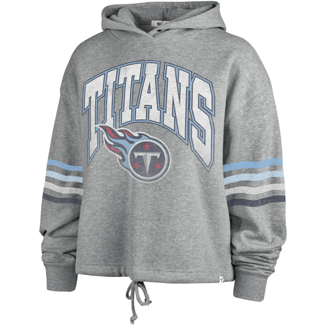 Tennessee Titans '47 Women's Upland Bennett Pullover Hoodie Heather Gray