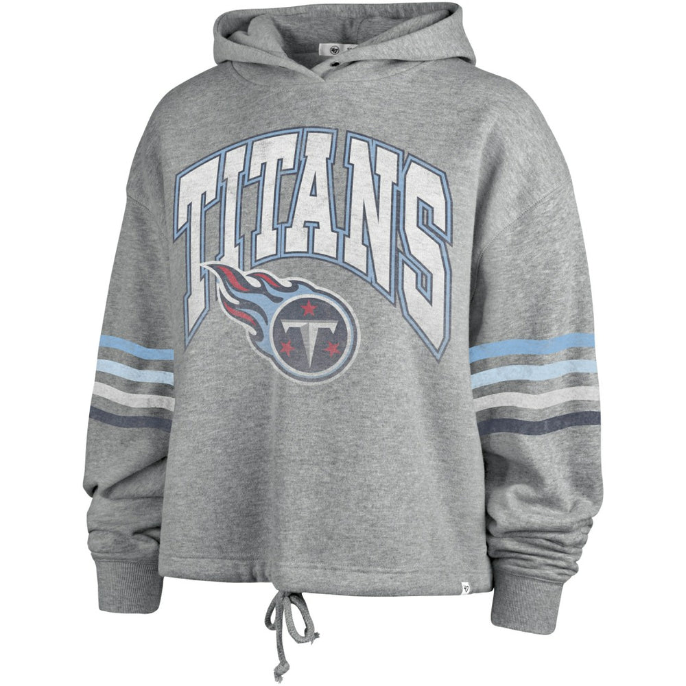 Tennessee Titans '47 Women's Upland Bennett Pullover Hoodie Heather Gray