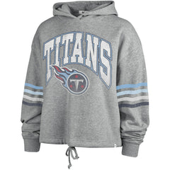 Tennessee Titans '47 Women's Upland Bennett Pullover Hoodie Heather Gray