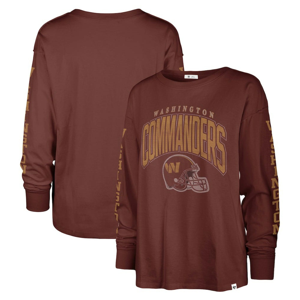 Washington Commanders '47 Women's Tom Cat Lightweight Long Sleeve T-Shirt Burgundy
