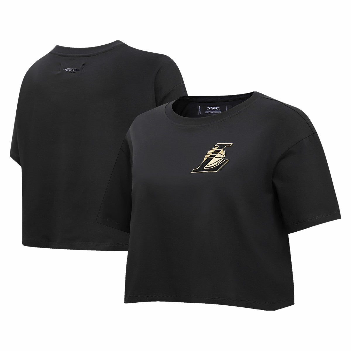 Los Angeles Lakers Pro Standard Women's Holiday Glam Boxy T-Shirt Black