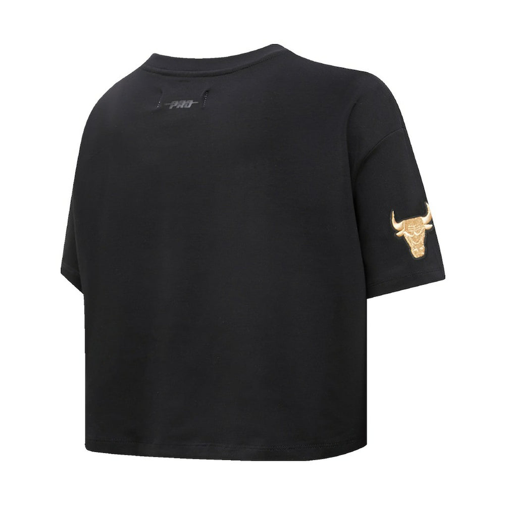 Chicago Bulls Pro Standard Women's Holiday Glam Boxy T-Shirt Black