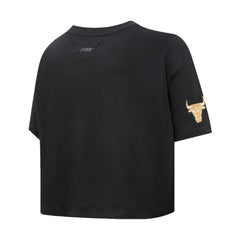 Chicago Bulls Pro Standard Women's Holiday Glam Boxy T-Shirt Black