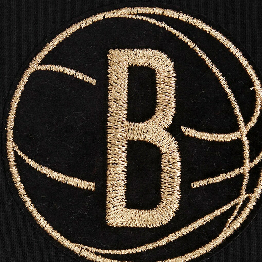 Brooklyn Nets Pro Standard Women's Holiday Glam Boxy T-Shirt Black