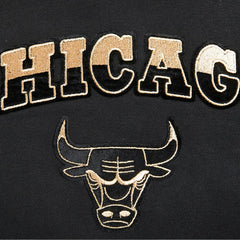 Chicago Bulls Pro Standard Women's Glam Cropped Pullover Sweatshirt - Black