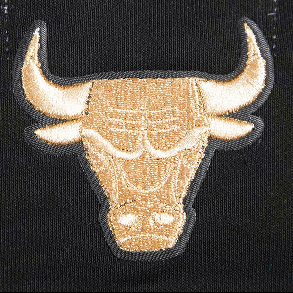 Chicago Bulls Pro Standard Women's Glam Cropped Pullover Sweatshirt - Black