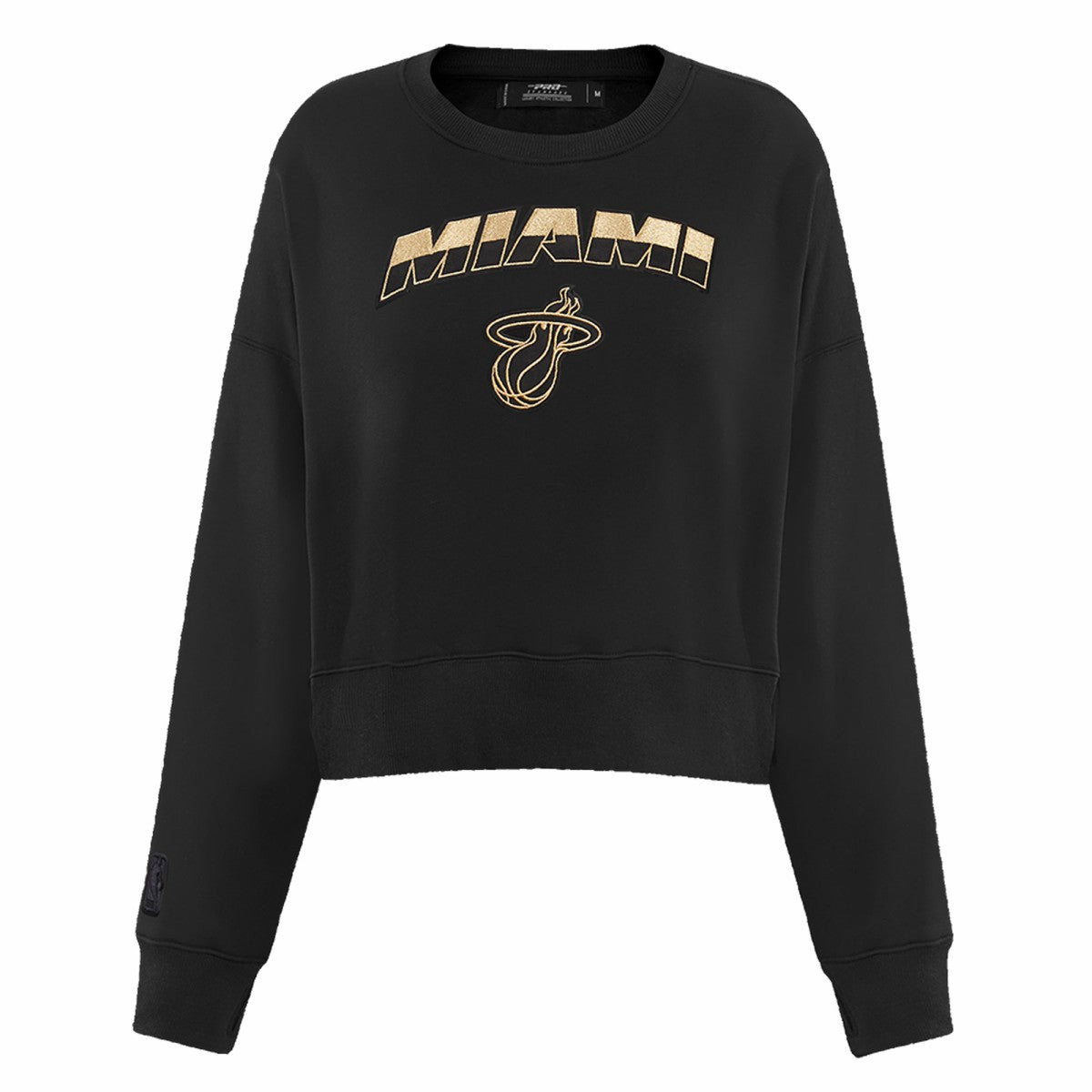 Miami Heat Pro Standard Women's Glam Cropped Pullover Sweatshirt - Black