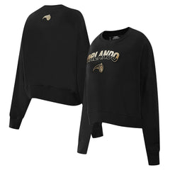 Orlando Magic Pro Standard Women's Glam Cropped Pullover Sweatshirt - Black