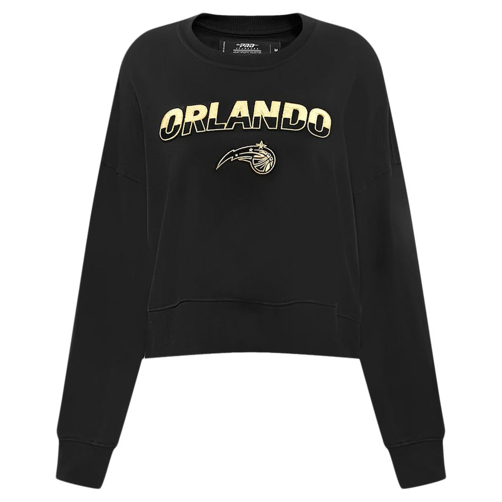 Orlando Magic Pro Standard Women's Glam Cropped Pullover Sweatshirt - Black
