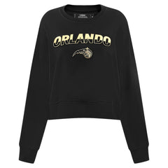 Orlando Magic Pro Standard Women's Glam Cropped Pullover Sweatshirt - Black