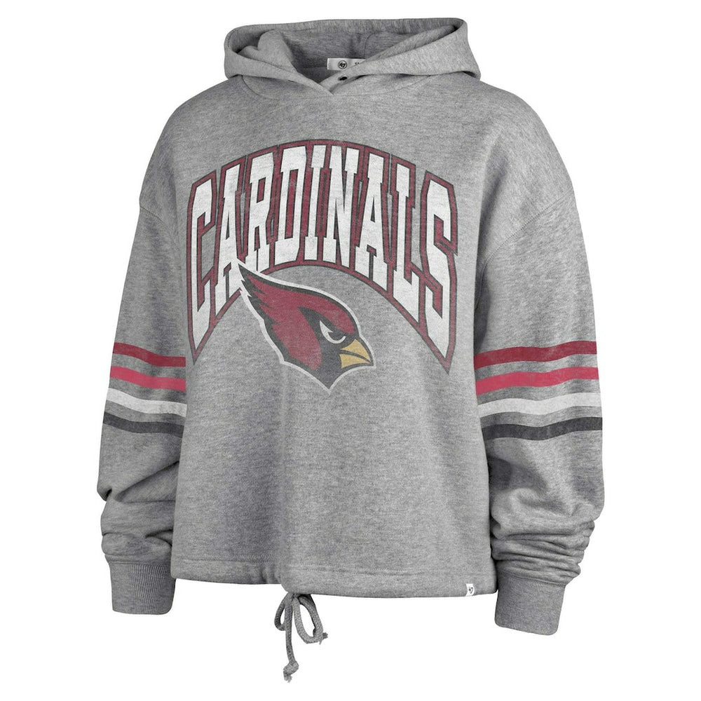Arizona Cardinals '47 Women's Upland Bennett Pullover Hoodie Heather Gray