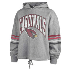 Arizona Cardinals '47 Women's Upland Bennett Pullover Hoodie Heather Gray