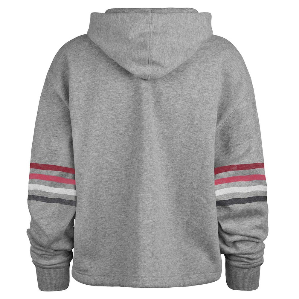 Arizona Cardinals '47 Women's Upland Bennett Pullover Hoodie Heather Gray