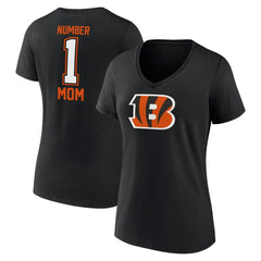 Cincinnati Bengals Women's Mother's Day V-Neck T-Shirt Black