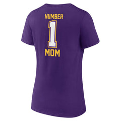 Minnesota Vikings Women's Mother's Day V-Neck T-Shirt Purple
