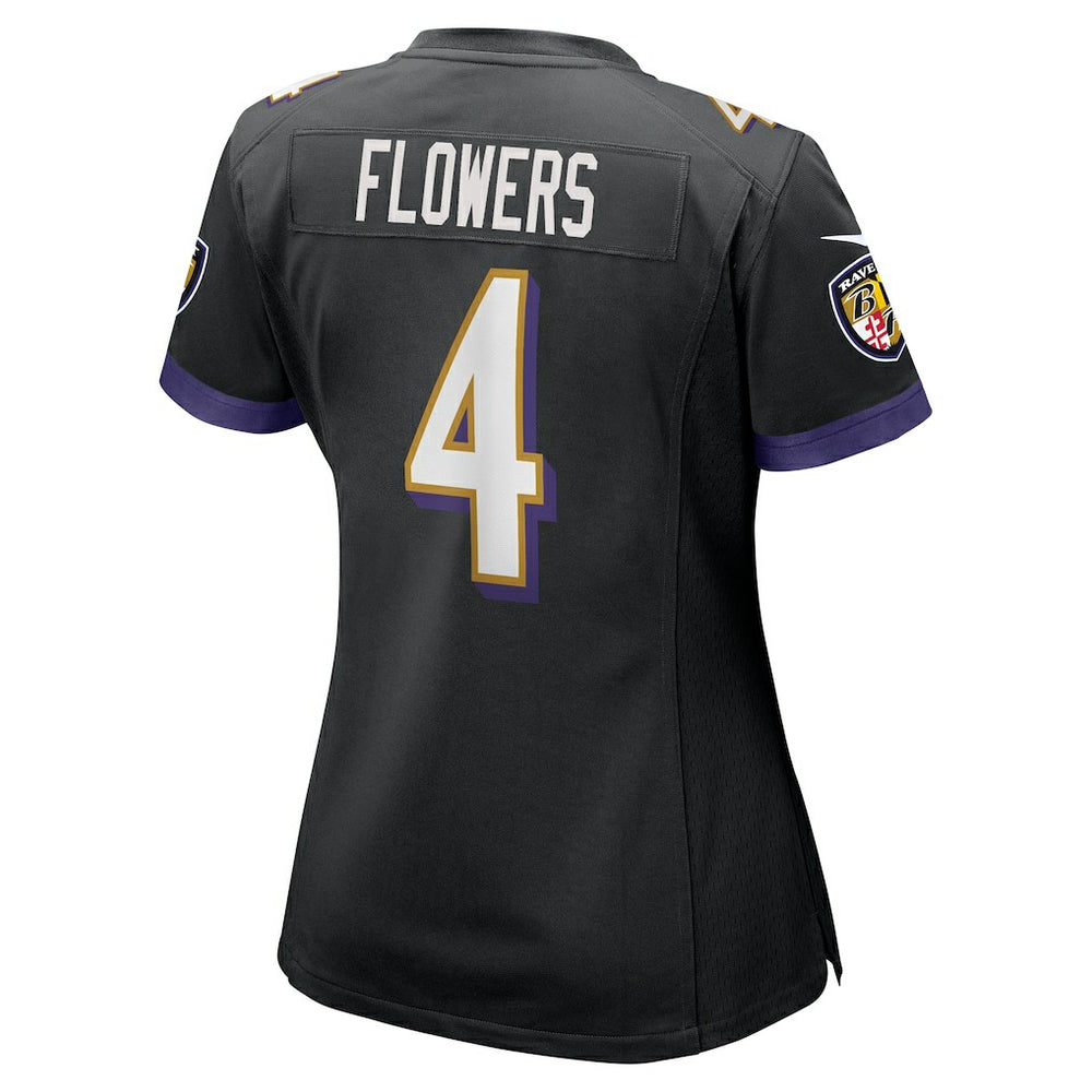 Zay Flowers Baltimore Ravens Women's Alternate Game Jersey Black