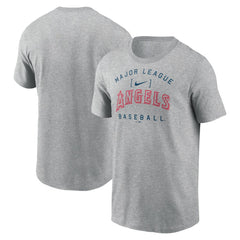 Los Angeles Angels Nike Home Team Athletic Arch T-Shirt - Heather Gray T-shirts
