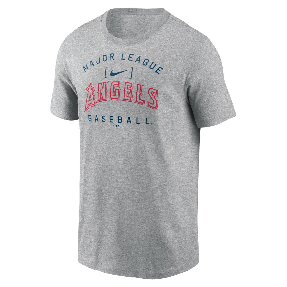 Los Angeles Angels Nike Home Team Athletic Arch T-Shirt - Heather Gray T-shirts