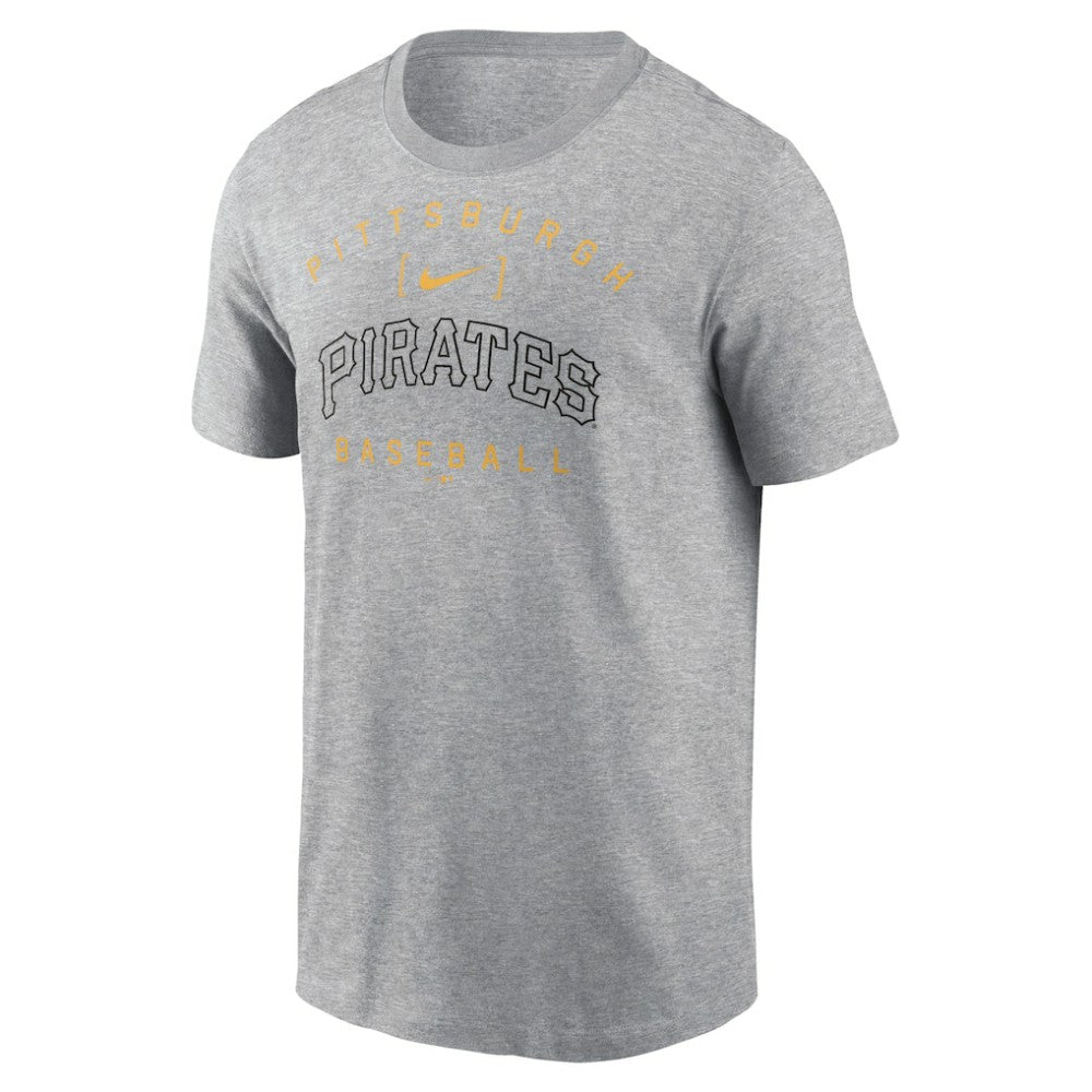 Pittsburgh Pirates Nike Home Team Athletic Arch T-Shirt - Heather Gray T-shirts