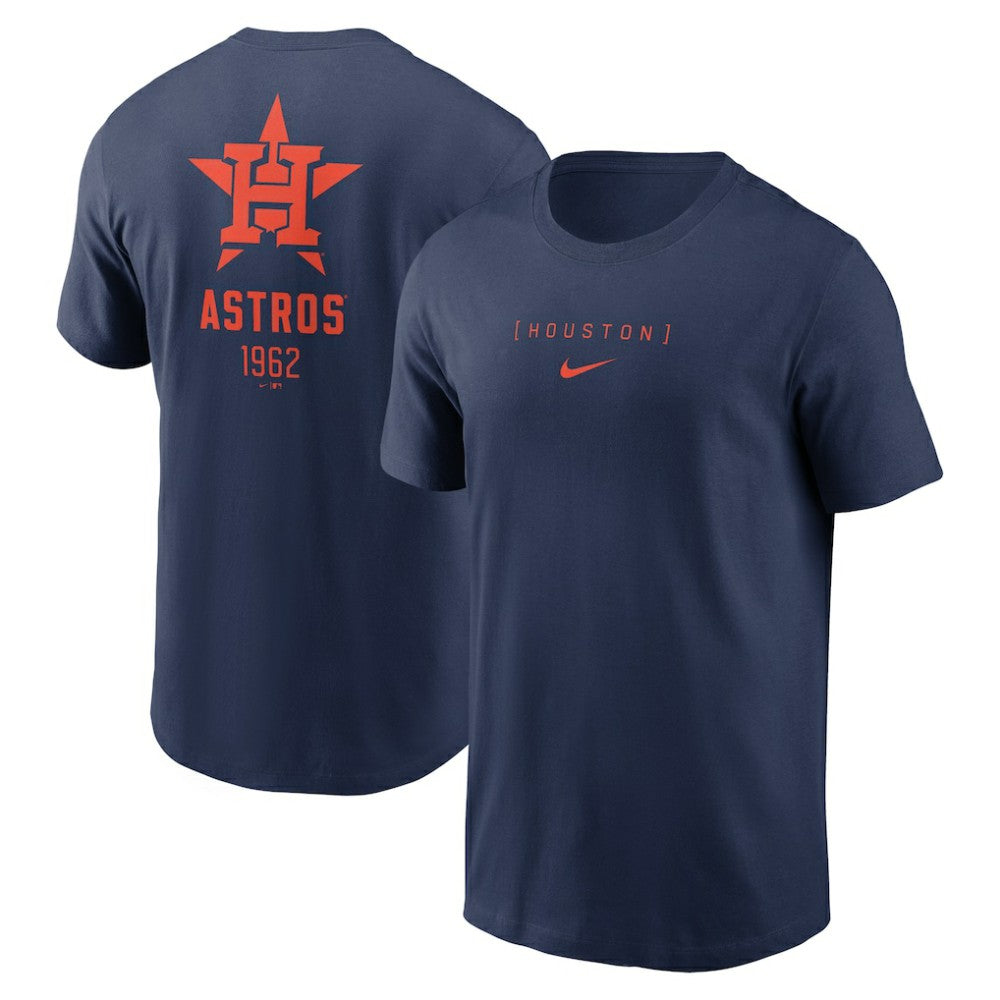 Houston Astros Nike Large Logo Back Stack T-Shirt - Navy T-shirts