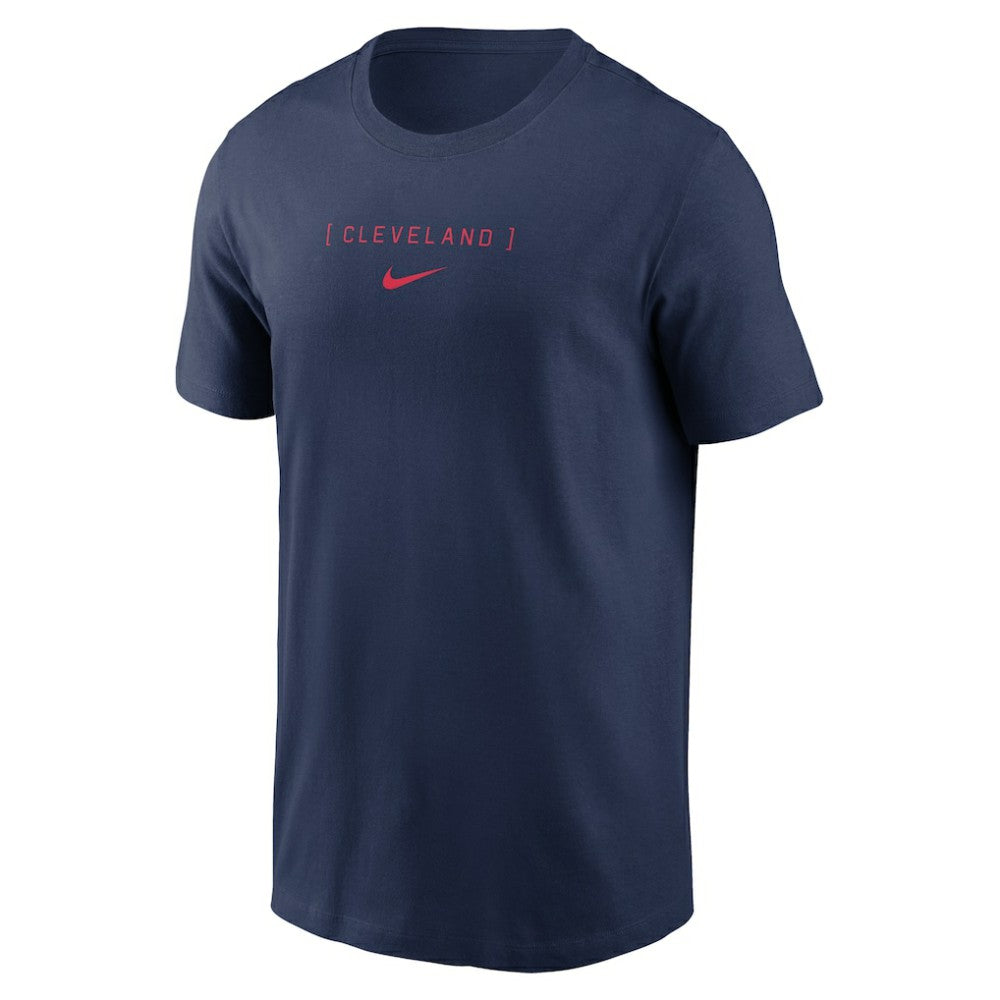 Cleveland Guardians Nike Large Logo Back Stack T-Shirt - Navy T-shirts