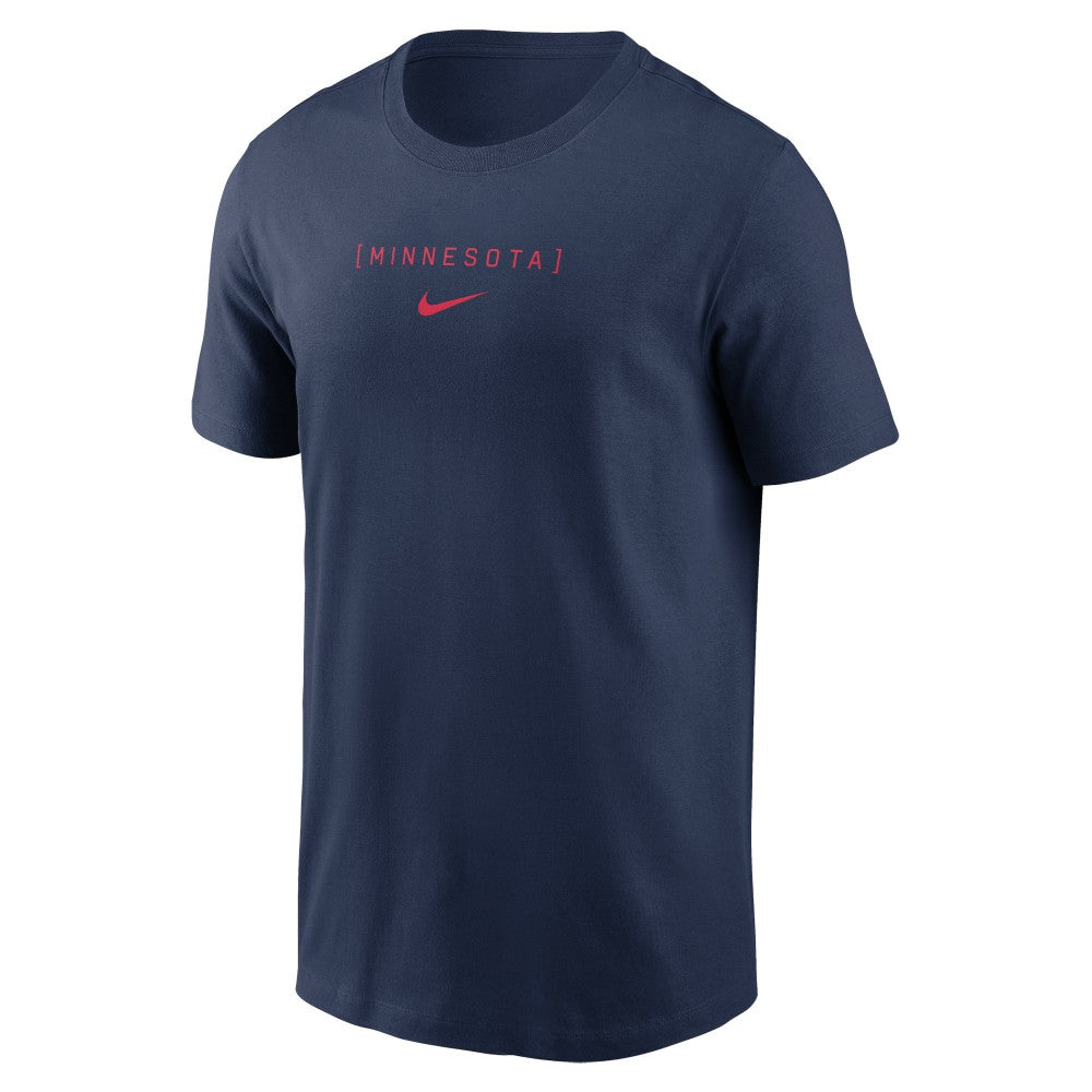 Minnesota Twins Nike Large Logo Back Stack T-Shirt - Navy T-shirts