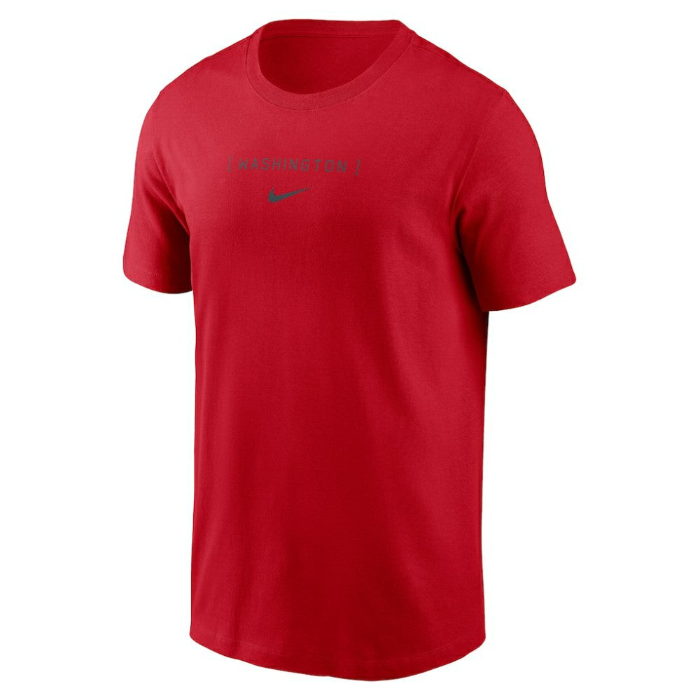 Washington Nationals Nike Large Logo Back Stack T-Shirt - Red T-shirts