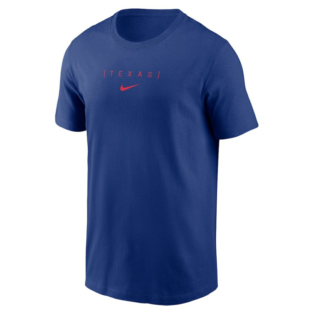 Texas Rangers Nike Large Logo Back Stack T-Shirt - Royal T-shirts
