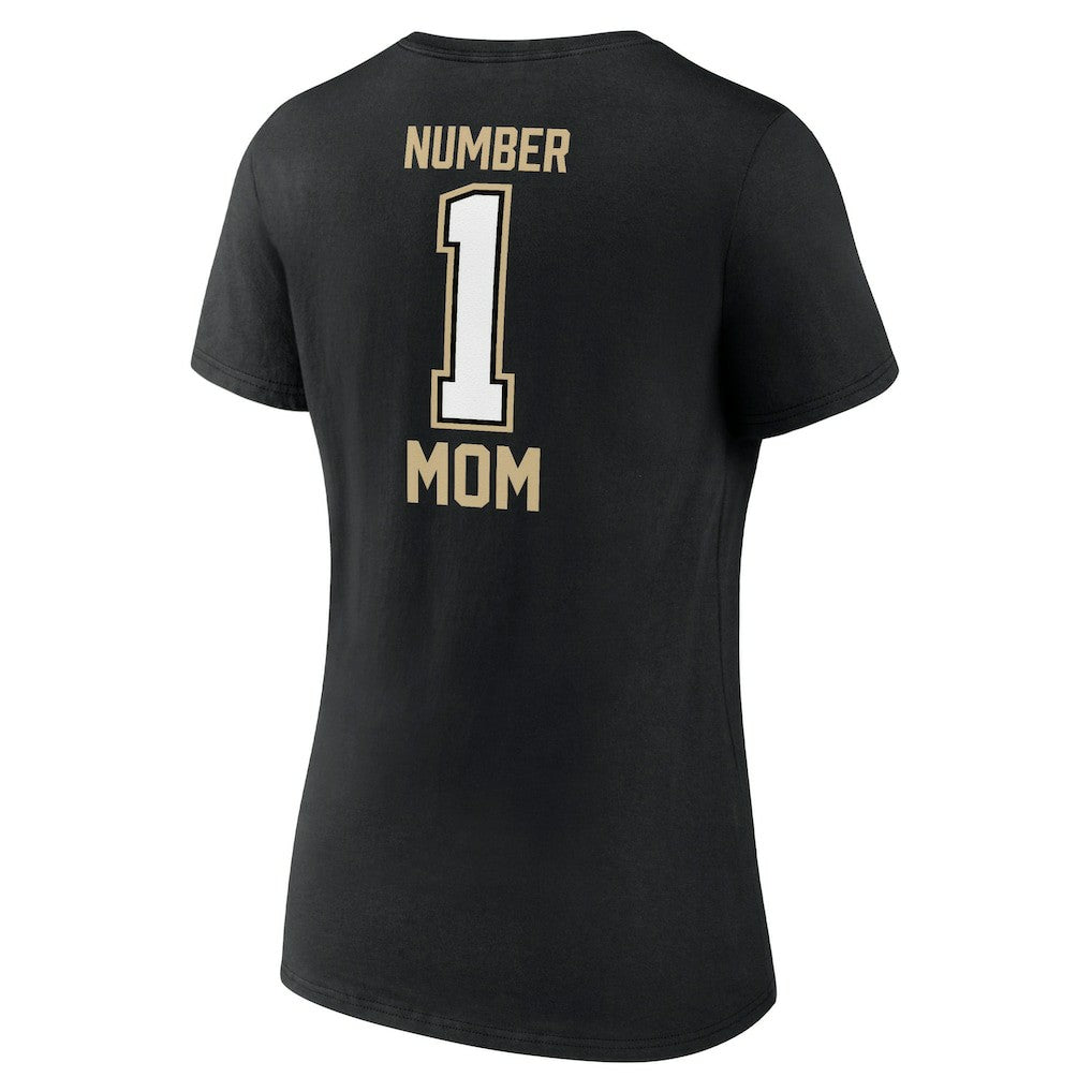 New Orleans Saints Women's Mother's Day V-Neck T-Shirt Black