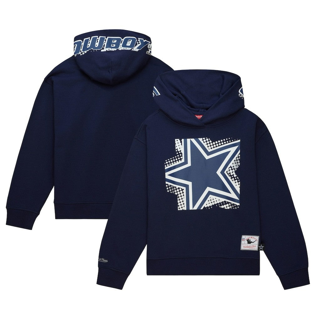 Dallas Cowboys Women's Gridiron Classics Big Face 7.0 Pullover Hoodie Navy