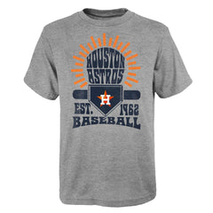 Houston Astros Youth Sun Burst T-Shirt - Gray T-shirts