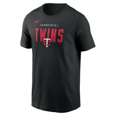 Minnesota Twins Nike Home Team Bracket Stack T-Shirt - Black T-shirts