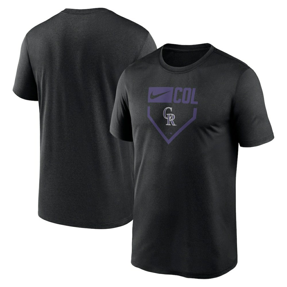 Colorado Rockies Nike Home Plate Icon Legend Performance T-Shirt - Black T-shirts