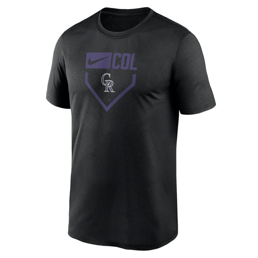Colorado Rockies Nike Home Plate Icon Legend Performance T-Shirt - Black T-shirts