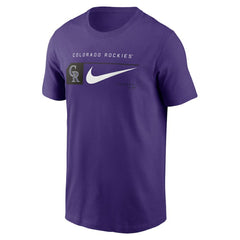 Colorado Rockies Nike Team Swoosh Lockup T-Shirt - Purple T-shirts