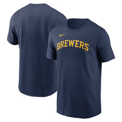 Milwaukee Brewers Nike Fuse Wordmark T-Shirt - Navy T-shirts
