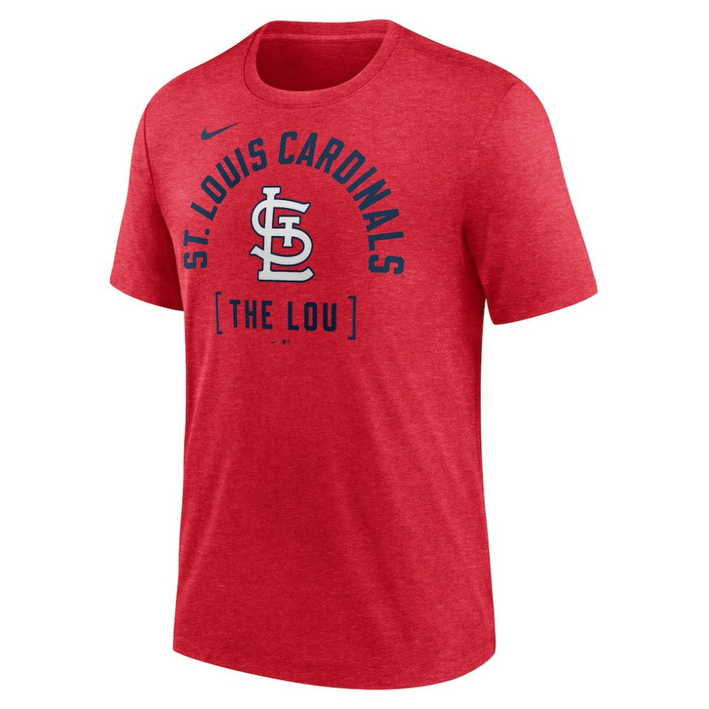 St. Louis Cardinals Nike Swing Big Tri-Blend T-Shirt - Heather Red T-shirts