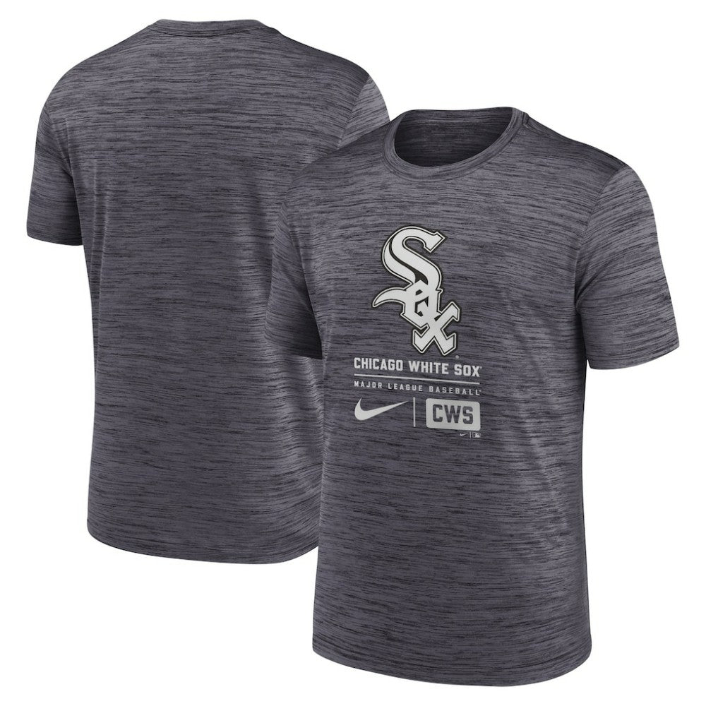 Chicago White Sox Nike Large Logo Velocity T-Shirt - Black T-shirts