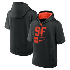 San Francisco Giants Nike Tri Code Lockup Short Sleeve Pullover Hoodie - Black Hoodies