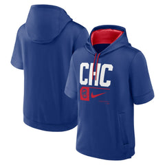 Chicago Cubs Nike Tri Code Lockup Short Sleeve Pullover Hoodie - Royal Hoodies