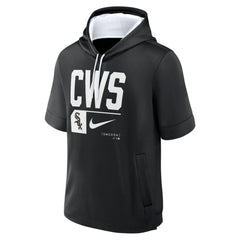 Chicago White Sox Nike Tri Code Lockup Short Sleeve Pullover Hoodie - Black Hoodies