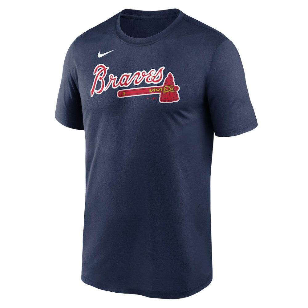Atlanta Braves Nike Legend Fuse Wordmark T-Shirt  - Navy T-shirts