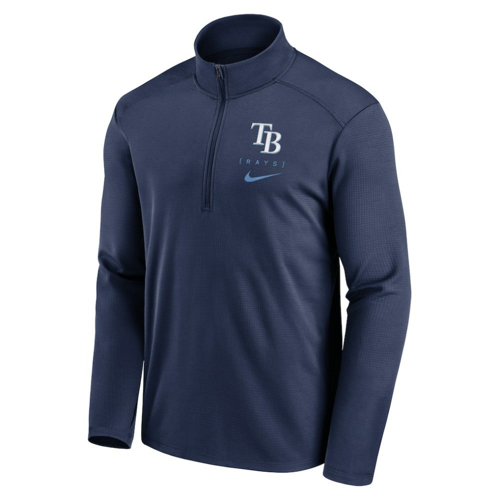 Tampa Bay Rays Nike Franchise Logo Pacer Performance Half-Zip Top - Navy Tops