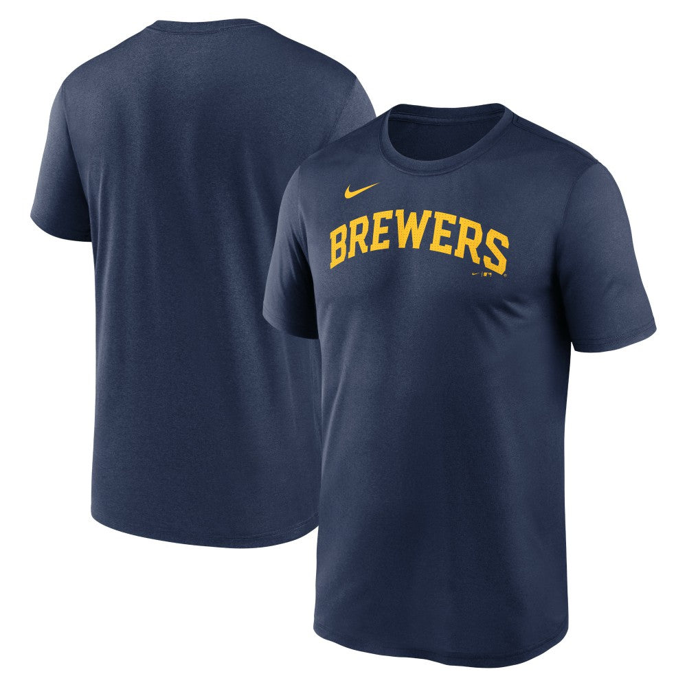 Milwaukee Brewers Nike Legend Fuse Wordmark T-Shirt  - Navy T-shirts