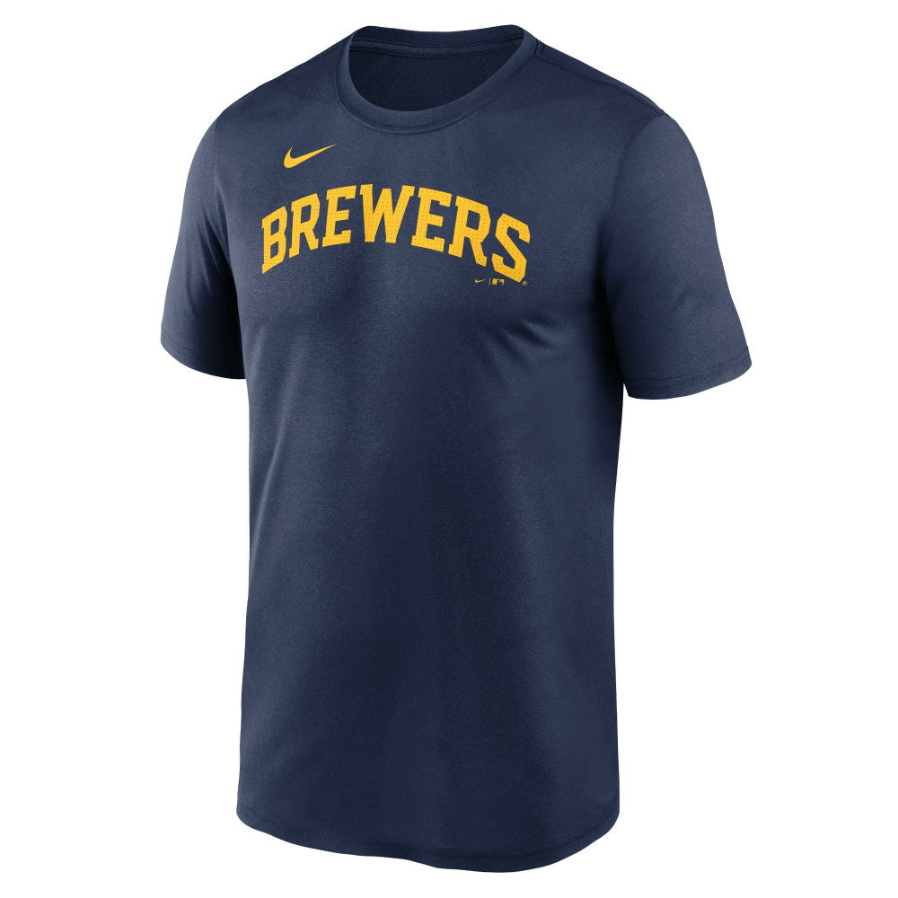 Milwaukee Brewers Nike Legend Fuse Wordmark T-Shirt  - Navy T-shirts