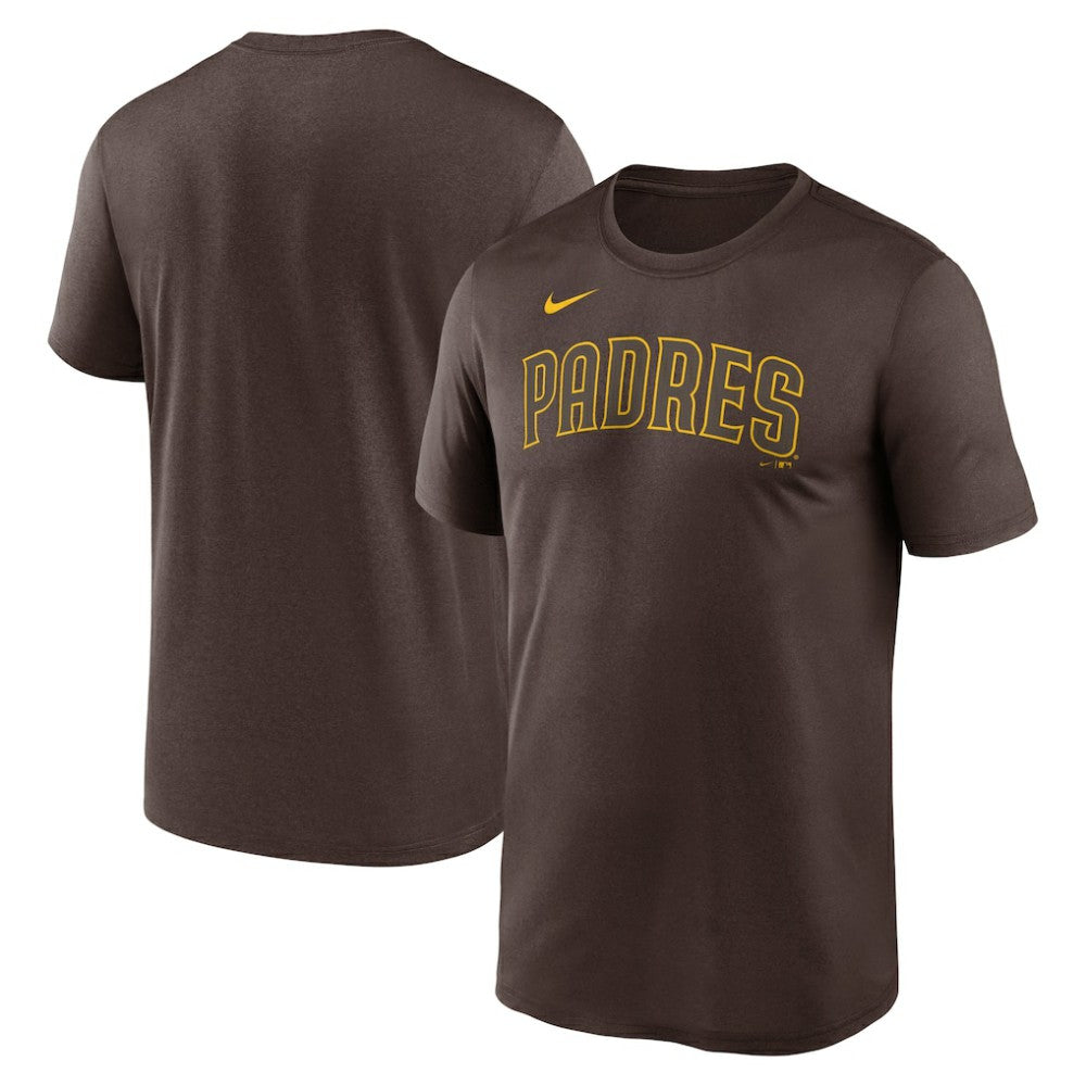 San Diego Padres Nike Legend Fuse Wordmark T-Shirt  - Brown T-shirts