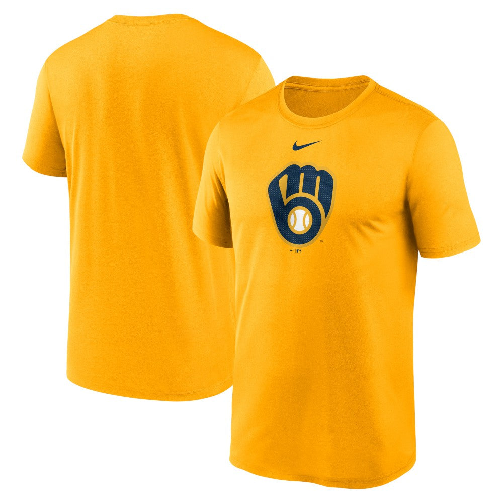 Milwaukee Brewers Nike Legend Fuse Large Logo Dri-FIT T-Shirt - Gold T-shirts